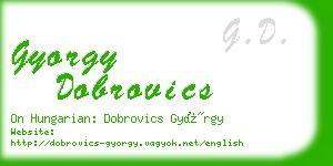 gyorgy dobrovics business card